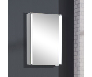 Fackelmann LED Spiegelschrank Badmöbel Weiß 2 LED Leuchtsäulen breite 42,5 cm 