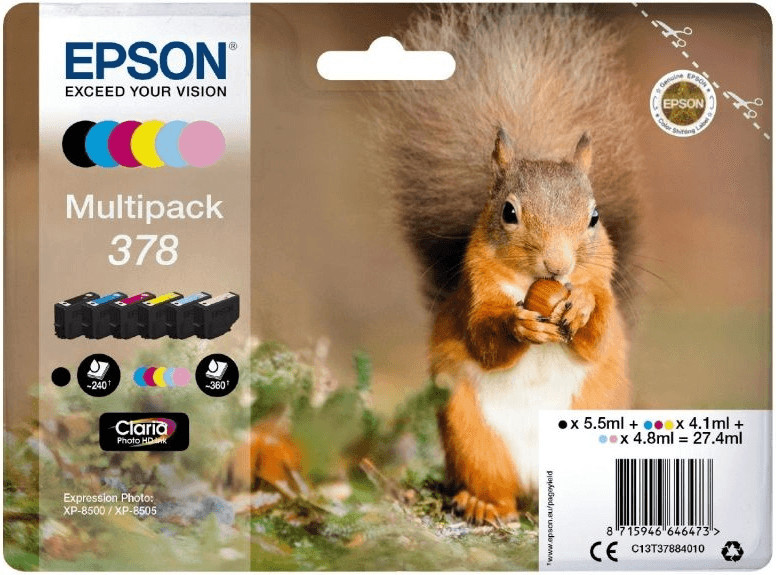 Epson 378 Multipack 6 couleurs (C13T37884010)