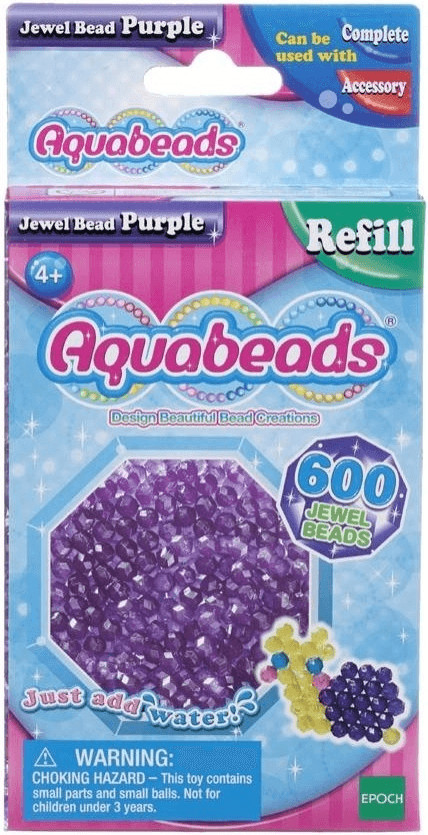 Aquabeads Recharge de 600 perles à facettes violettes