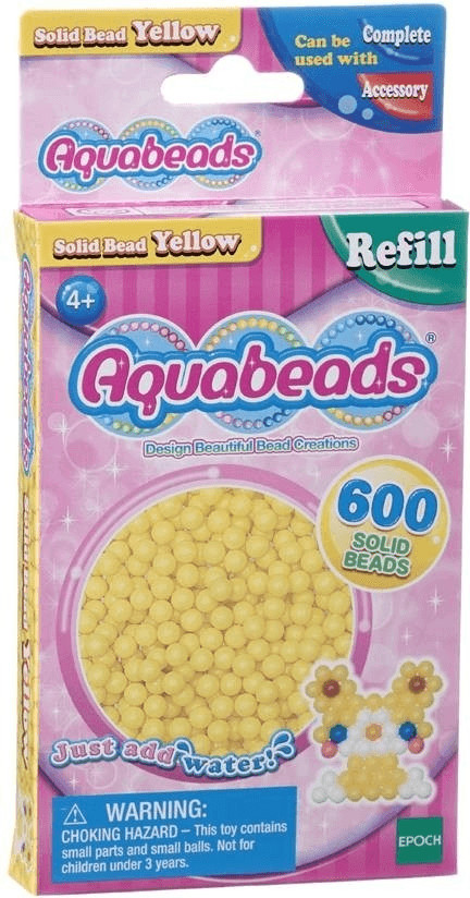 Aquabeads Recharge de 600 perles jaunes
