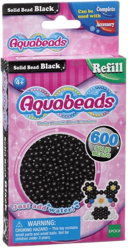 Aquabeads Recharge de 600 perles noires