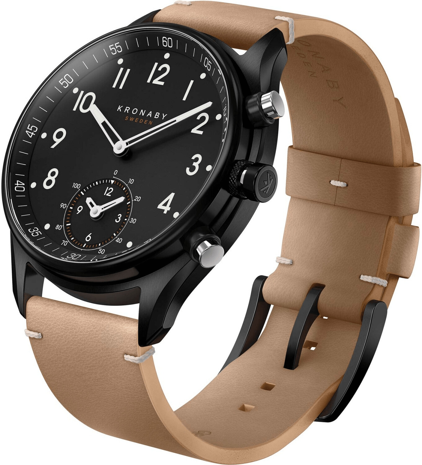 Kronaby Apex noir bracelet cuir