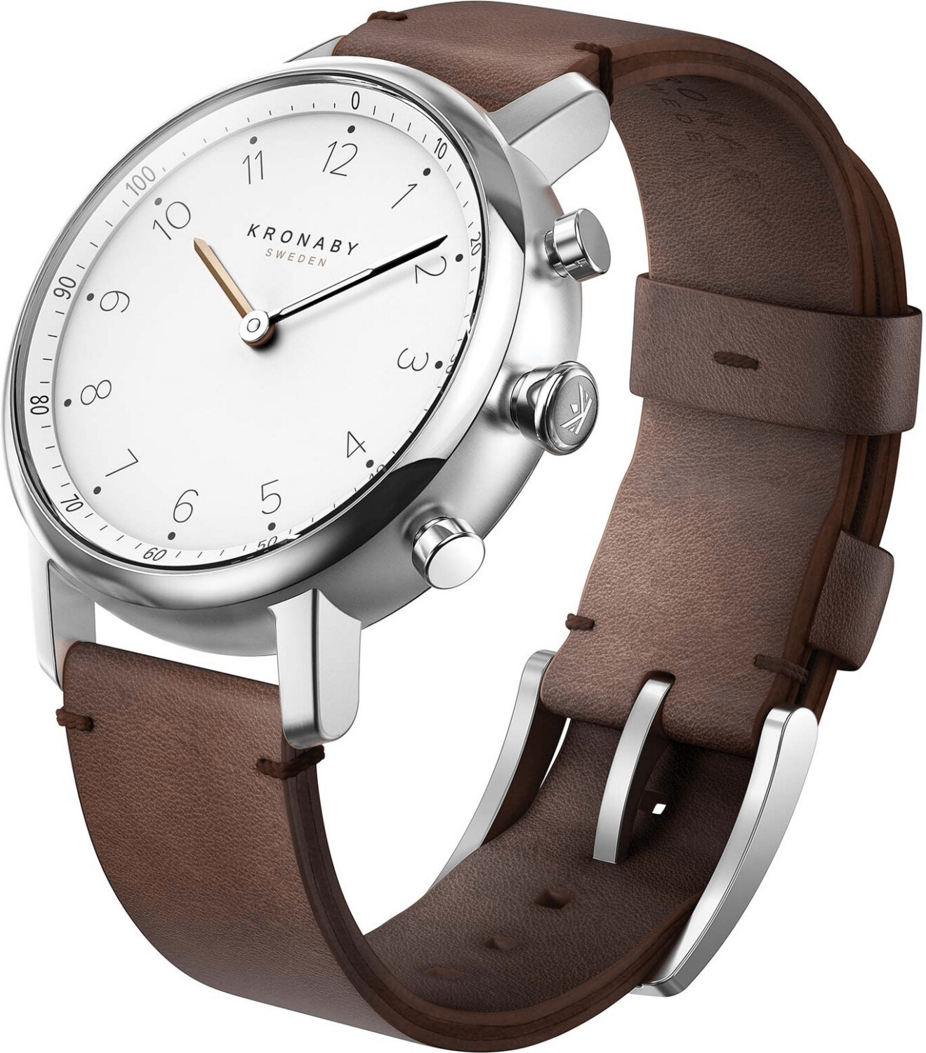 Kronaby Nord bracelet cuir marron