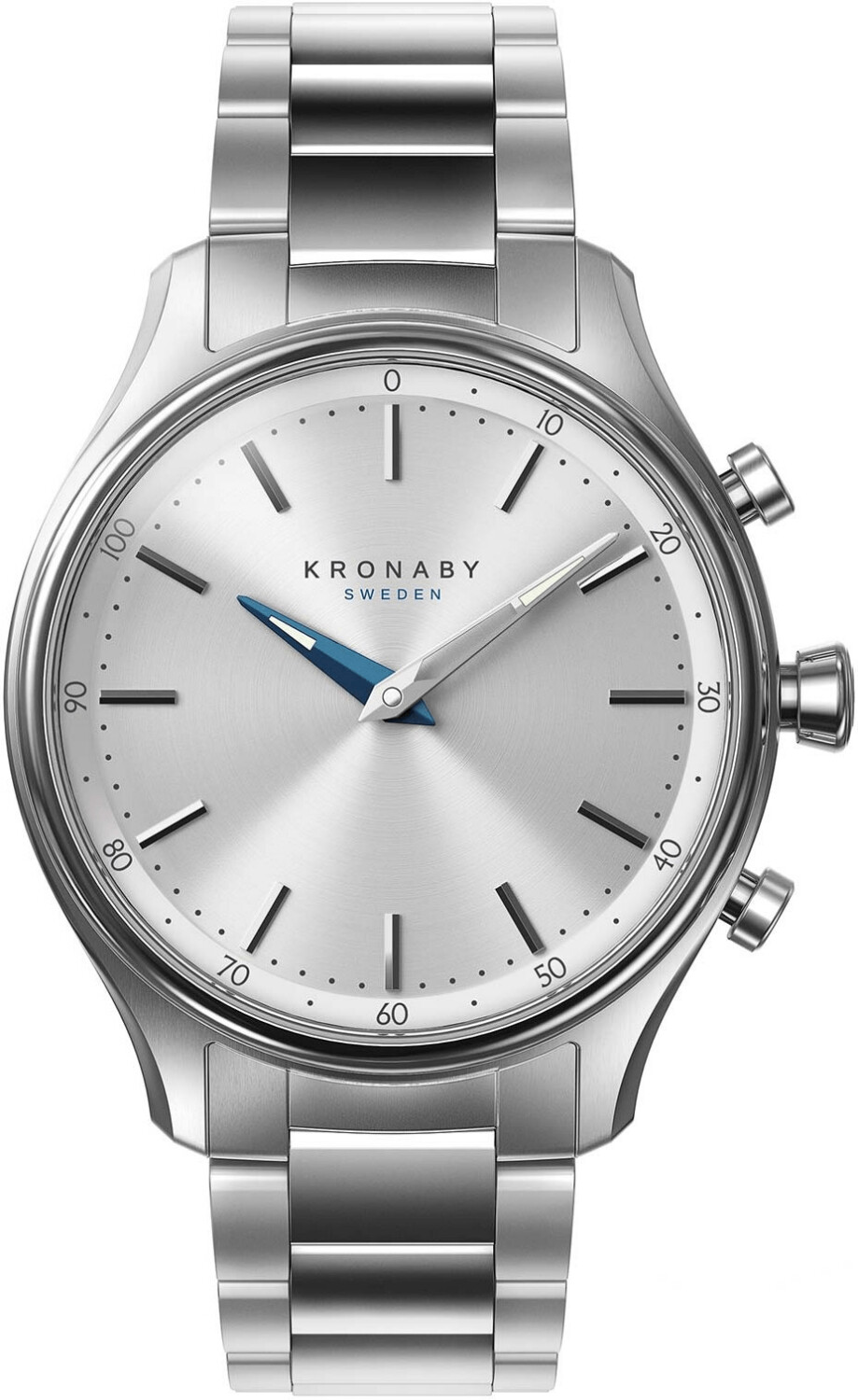 Kronaby Sekel 38 mm argent bracelet métal argent