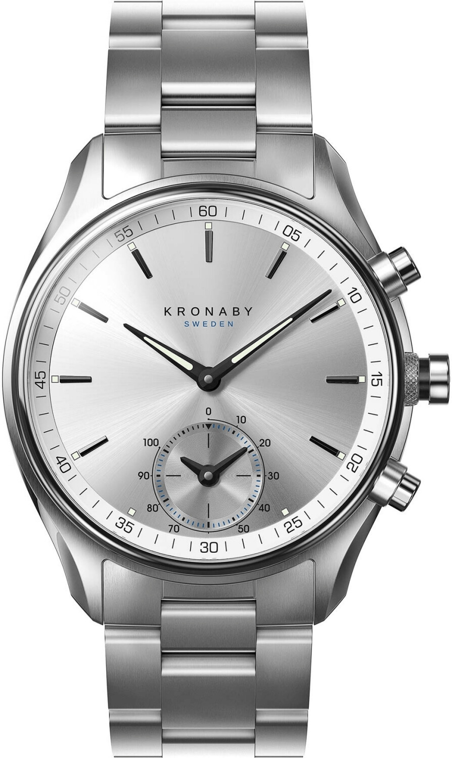 Kronaby Sekel 43 mm argent bracelet métal argent