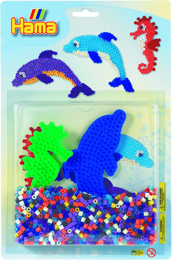 Hama Midi dauphins et hippocampe