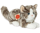 H. ca. 15 cm Kätzchen Plüschtier, Stofftier sitzende Katze grau 