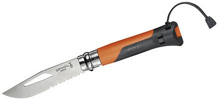 Opinel N° 8 Carbon (hêtre, orange)