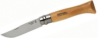 Opinel N° 8 Carbon (hêtre, étui plastique)