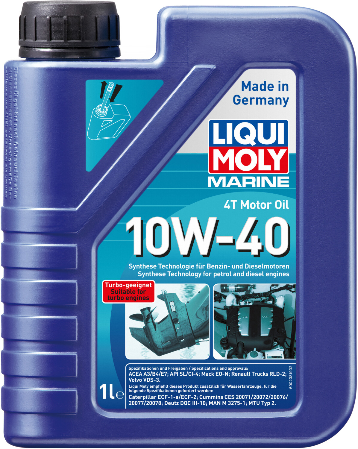 LIQUI MOLY Marine 4T Motor Oil 10W-40 (250xx)