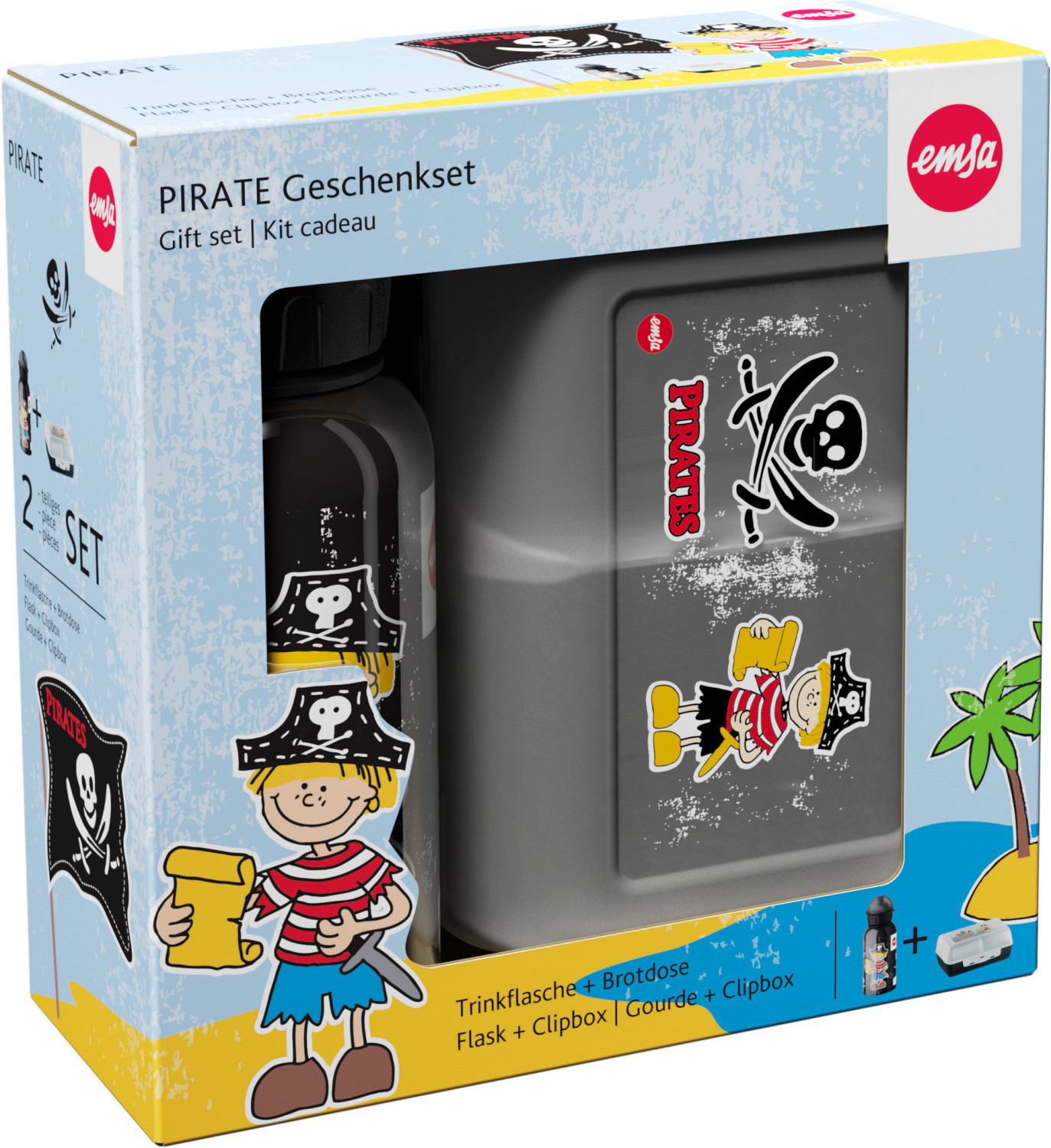 Emsa Gourde et boîte à goûter Pirate