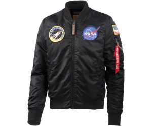 de la NASA para hombre L UU Alpha Industries chaqueta de bombardero de NYLON blanco EE 