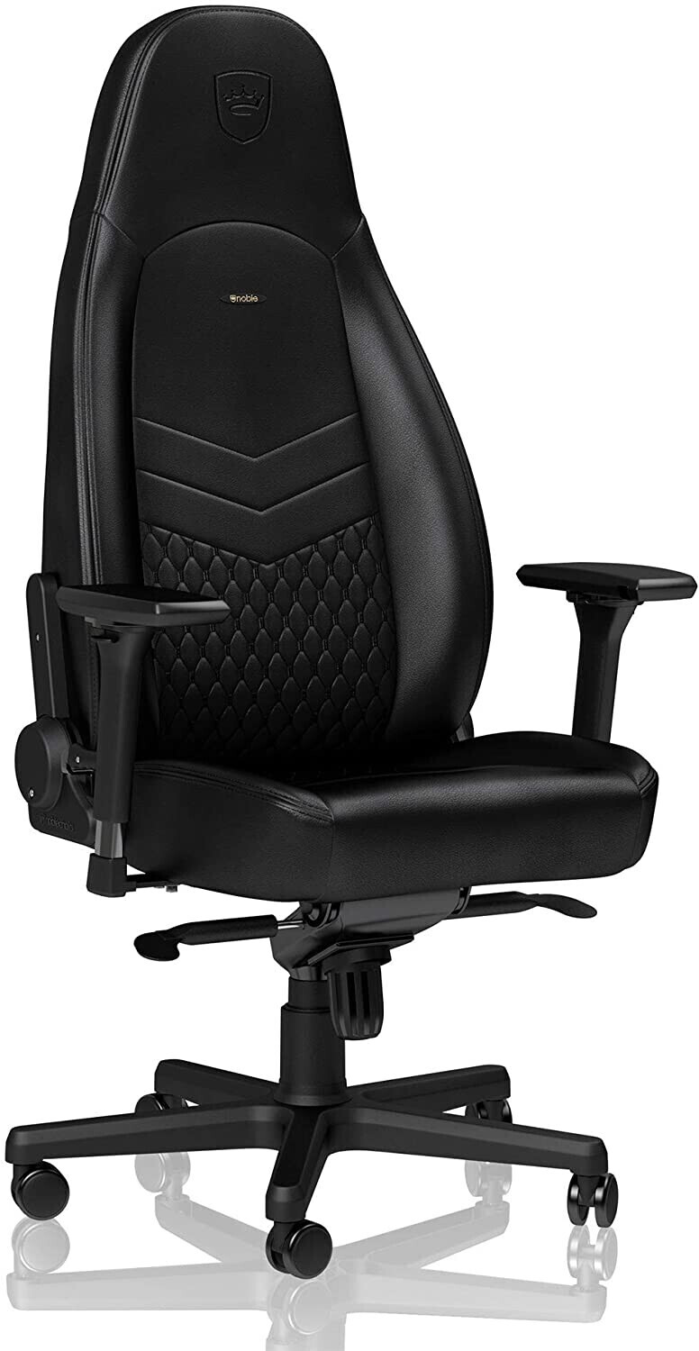 Noblechairs Icon noir/noir (cuir véritable)