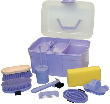 Kerbl Coffre de pansage complet pour enfants violet