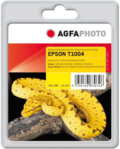 AgfaPhoto APET100YD pour Epson T1004 jaune