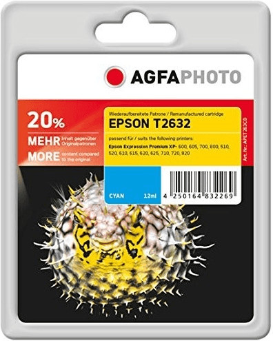 AgfaPhoto APET263CD pour Epson T2632 cyan