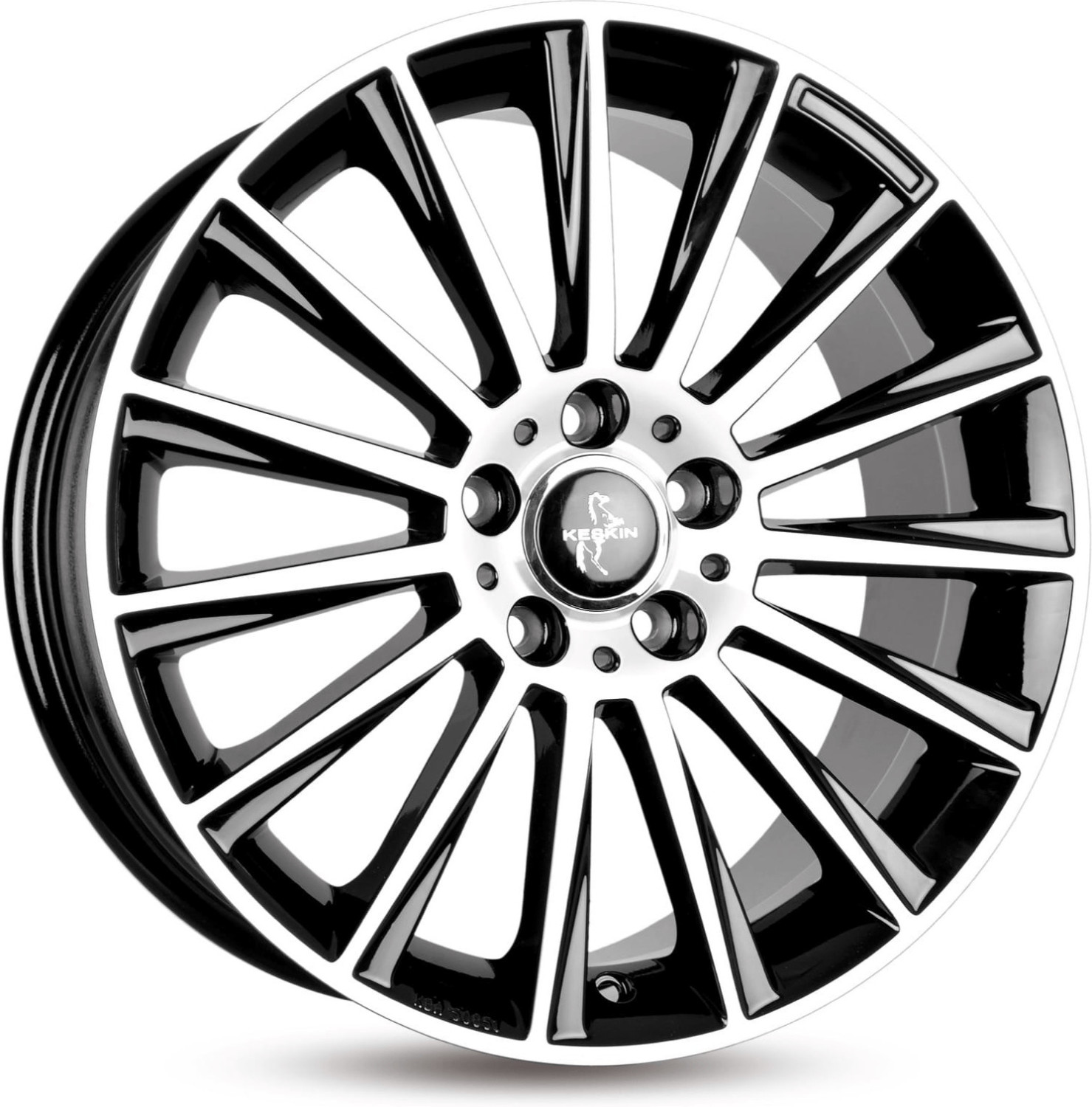 Keskin KT18 Turbo (8x18) black front polished
