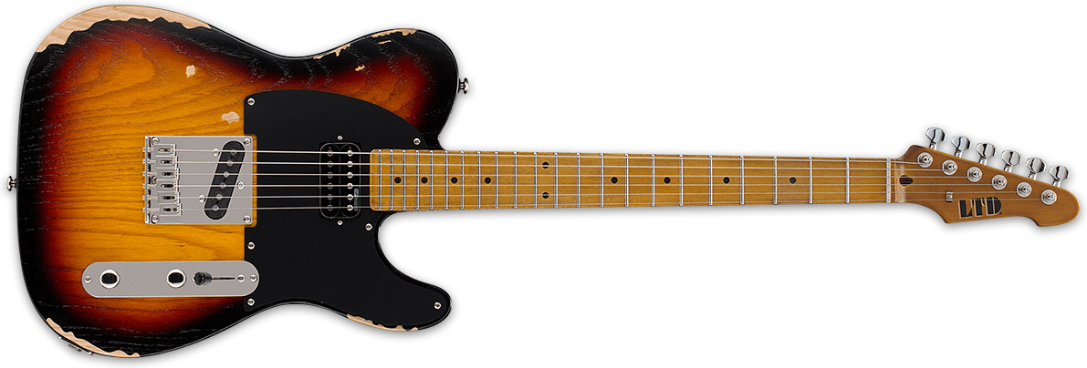 LTD TE-254 Distressed 3-Tone Burst