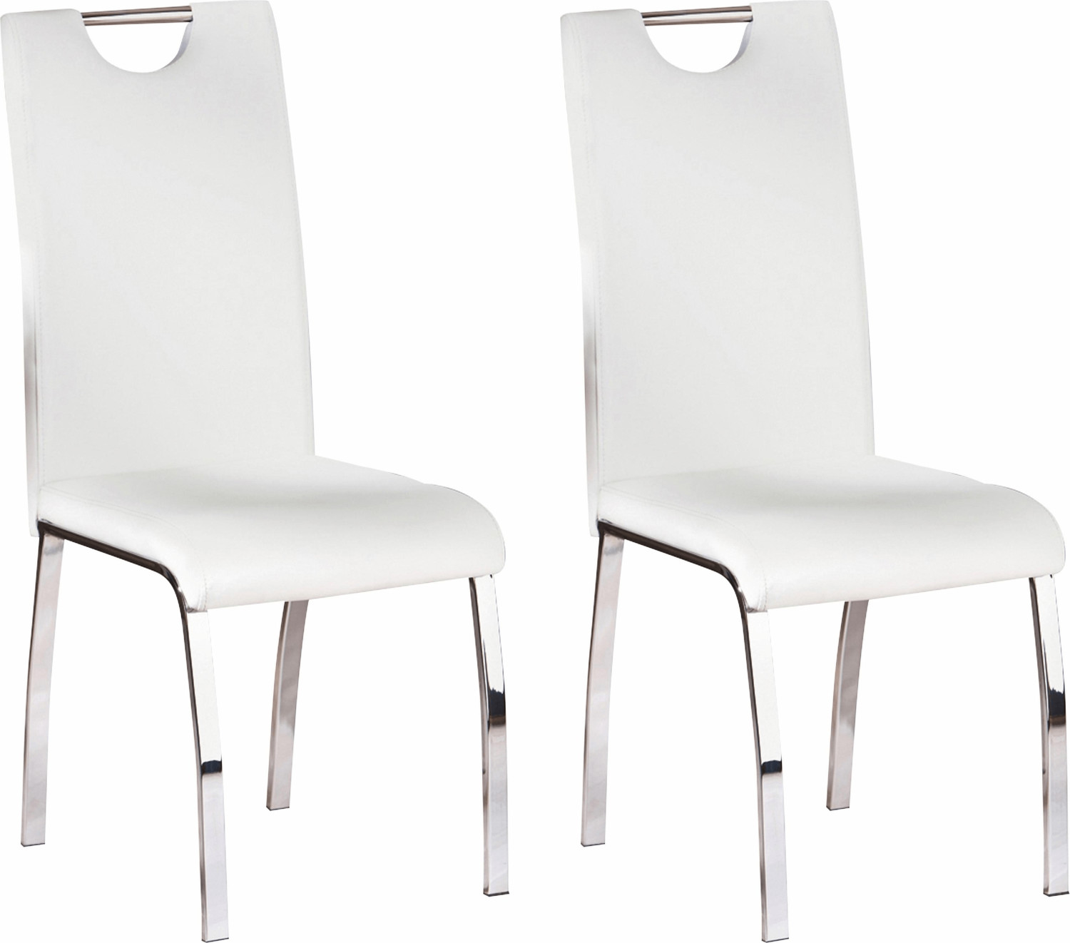 Inter Link Lot de 2 chaises Georgia blanc