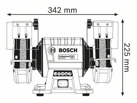 Smerigliatrice mola da banco BOSCH GBG 60-20 Professional - Cod. 060127A400  - ToolShop Italia