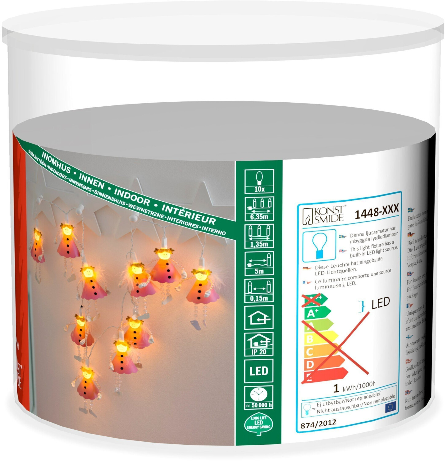 Konstsmide LED Dekolichterkette Engel 10er warmweiß (1448-102) ab 27,14