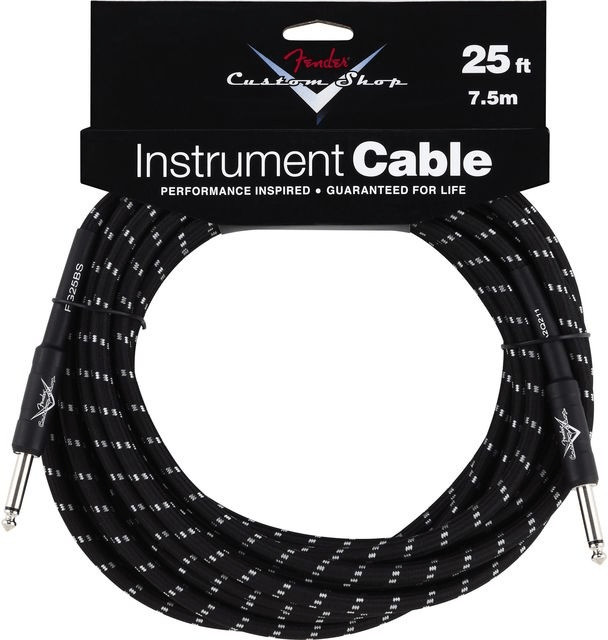 Fender Câble pour instruments, Custom Shop Cable BKTW, 7,5m