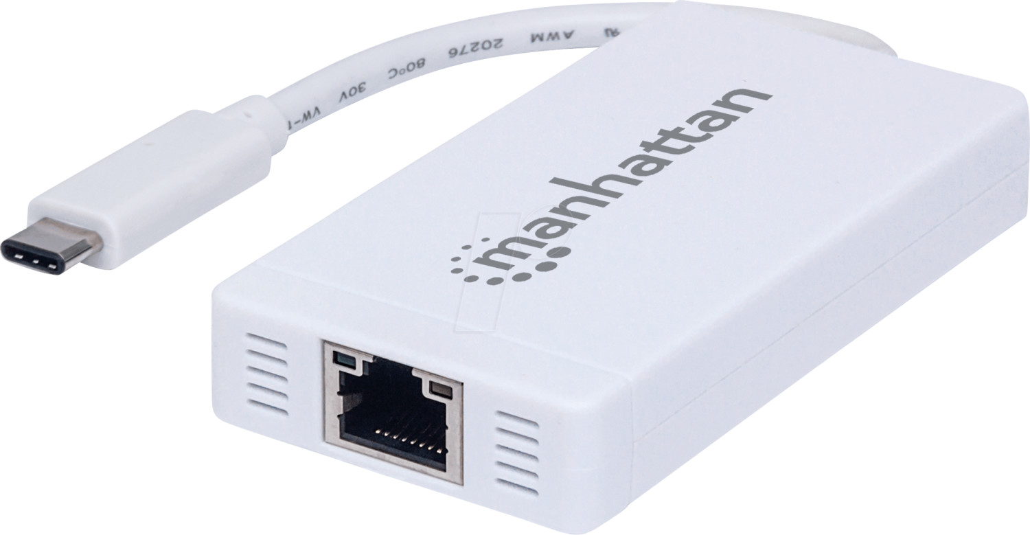 Manhattan 3-Port USB3.0 Gigabit USB-C 3.1Hub
