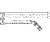Brennenstuhl Klett-Kabelbinder schwarz 12mm x 200mm 1164320 