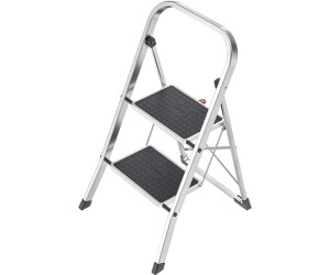 Hailo Trittleiter mit 2 Stufen Stehleiter Mini Comfort 45 cm Aluminium 4310-100 