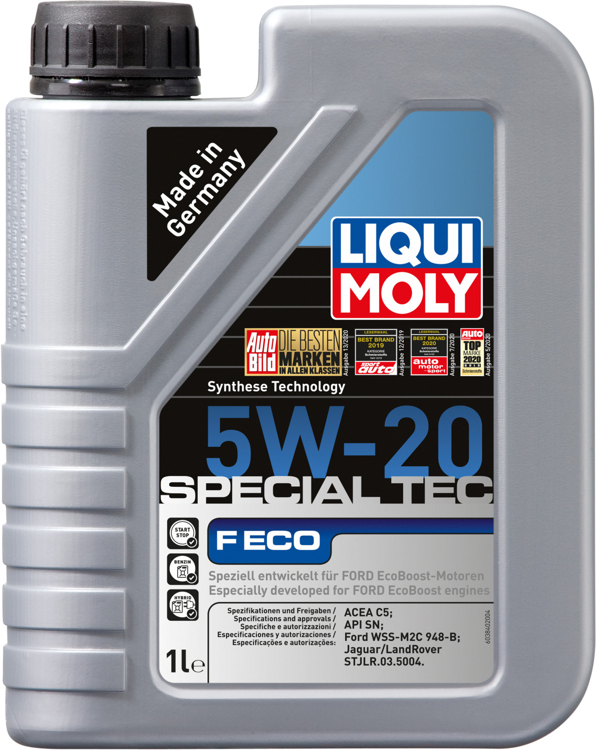 Aceite de motor LIQUI MOLY SPECIAL TEC F 0W30 5L