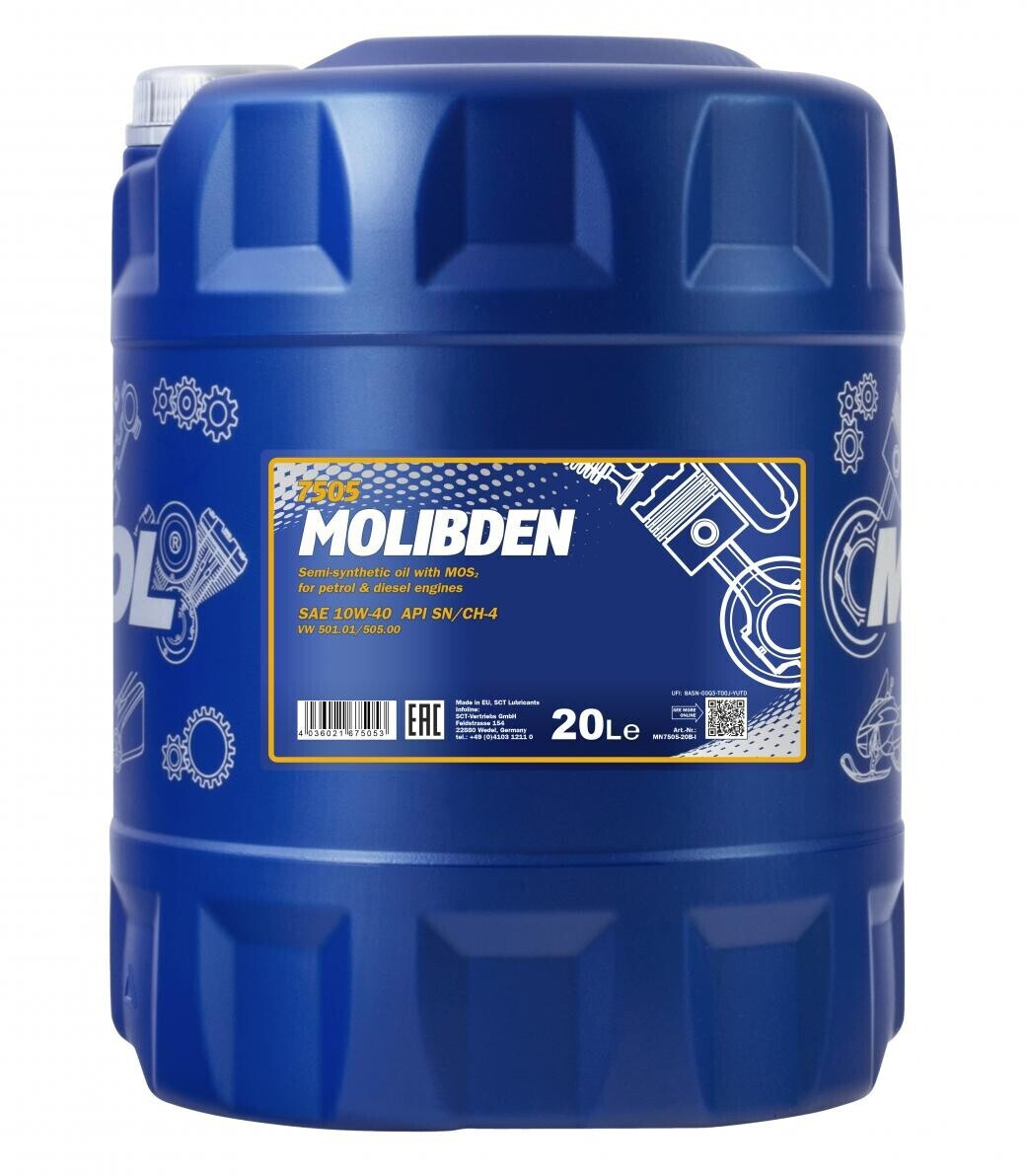 Mannol Molibden Benzin 10W-40 (20 l)