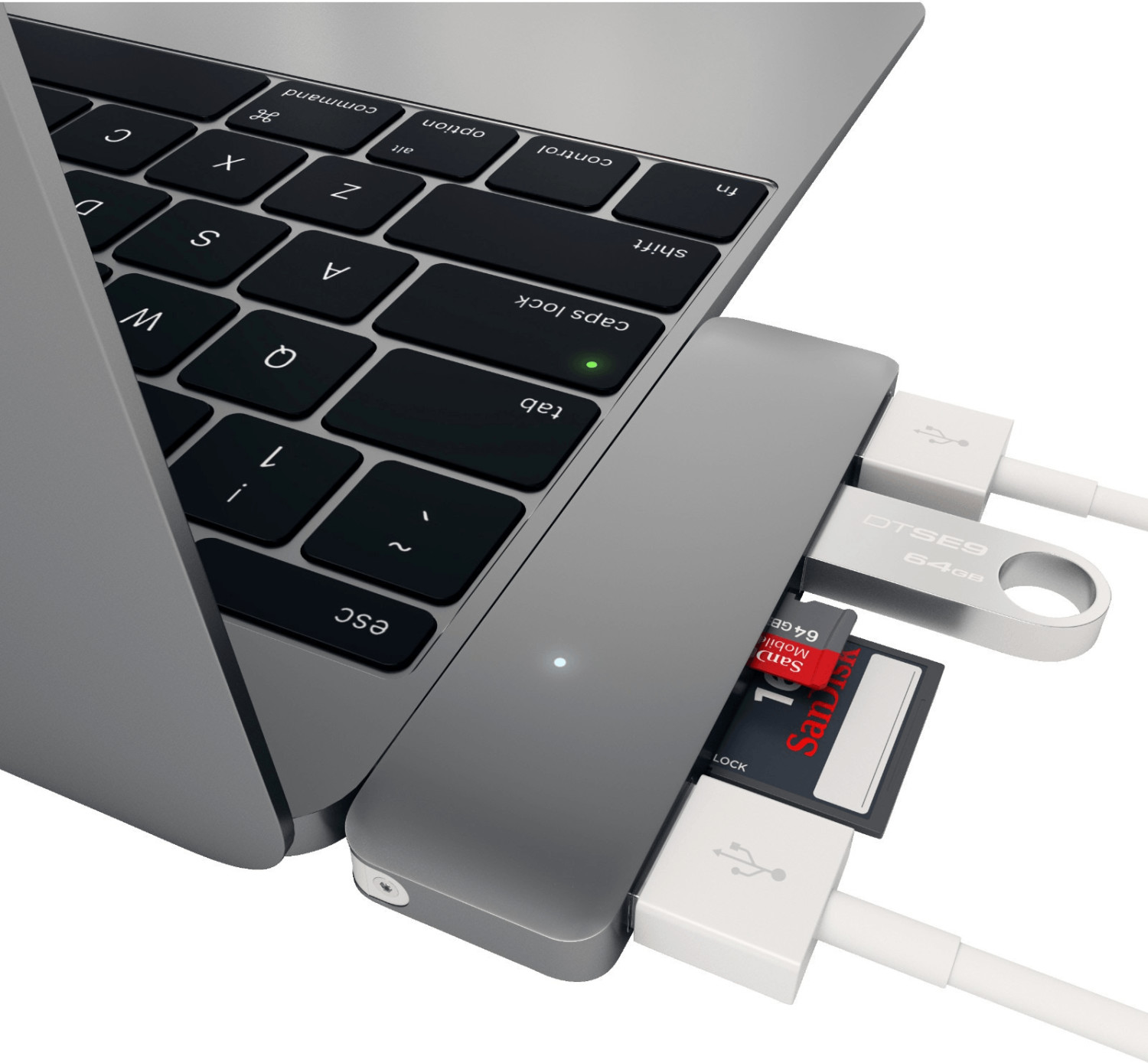 Satechi Hub Type-C Aluminium Gris sidéral - Hub USB 3.0 et lecteur de  cartes - Hub - SATECHI