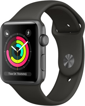 Apple Watch Edition Series 3 42mm céramique gris bracelet sport gris/noir