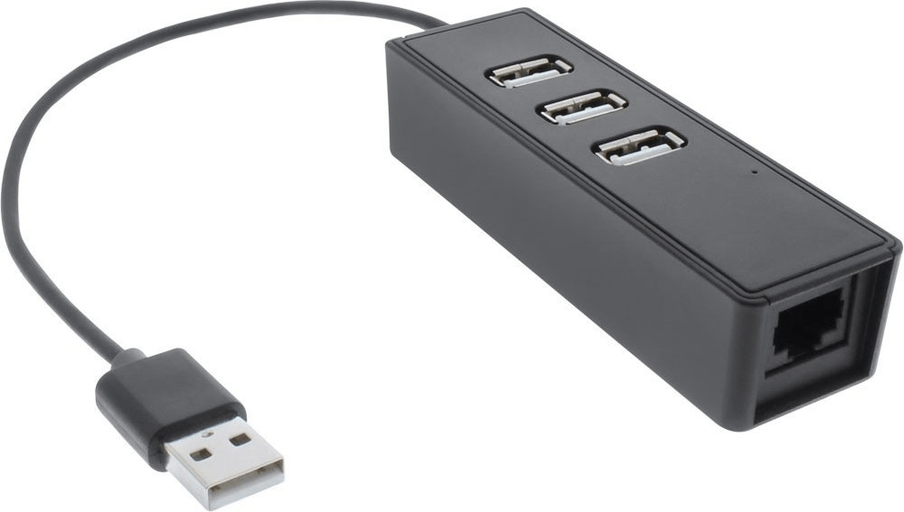 InLine 3 Port USB2.0 FastEthernet Hub (33380C)