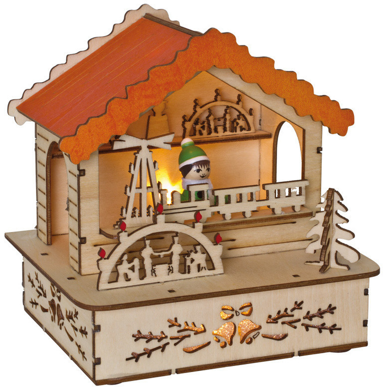 Konstsmide Décoration en bois avec LED