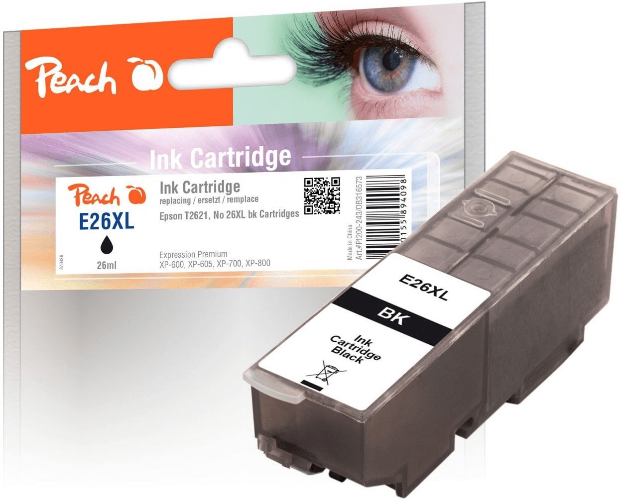 Peach PI200-243 pour Epson 26XL noir