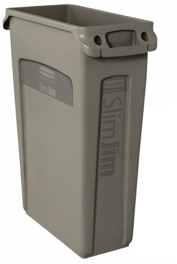 Rubbermaid Slim Jim Vented Recycling Bin Beige (76186369)