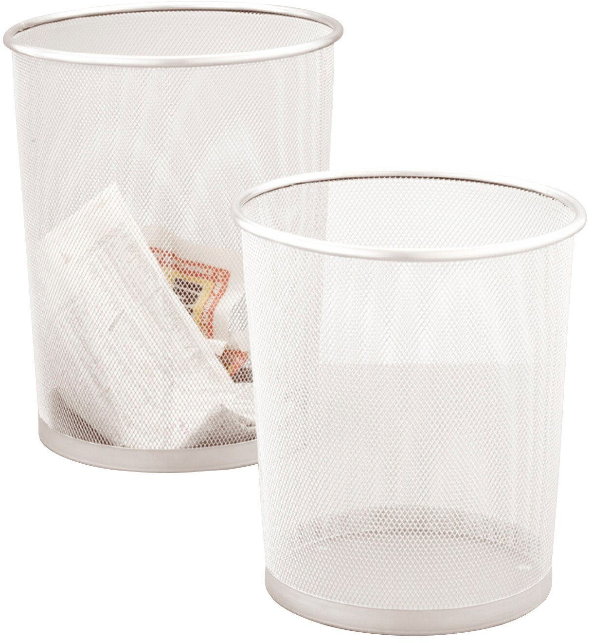 Zeller Corbeille à papier Mesh 12 L argent