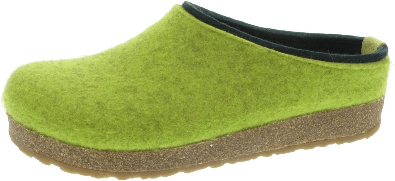 HAFLINGER Damen Pantoffel Grizzly – Filz-Hausschuh Mit Stickerei, Rutschfester Sohle