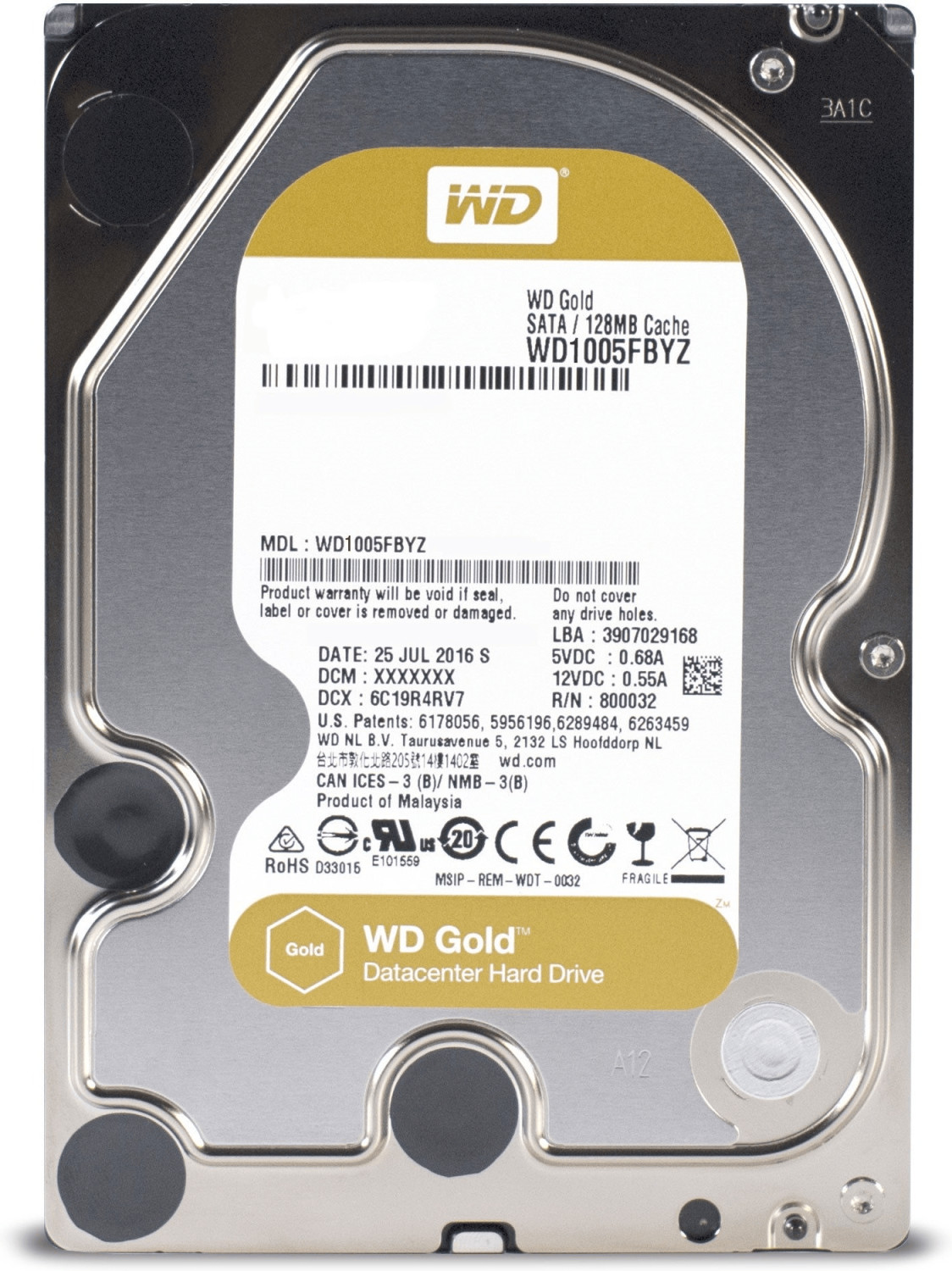 WD Gold™ - Disque dur Interne - 16To - 7200 tr/min - 3.5 (WD161KRYZ) -  Cdiscount Informatique
