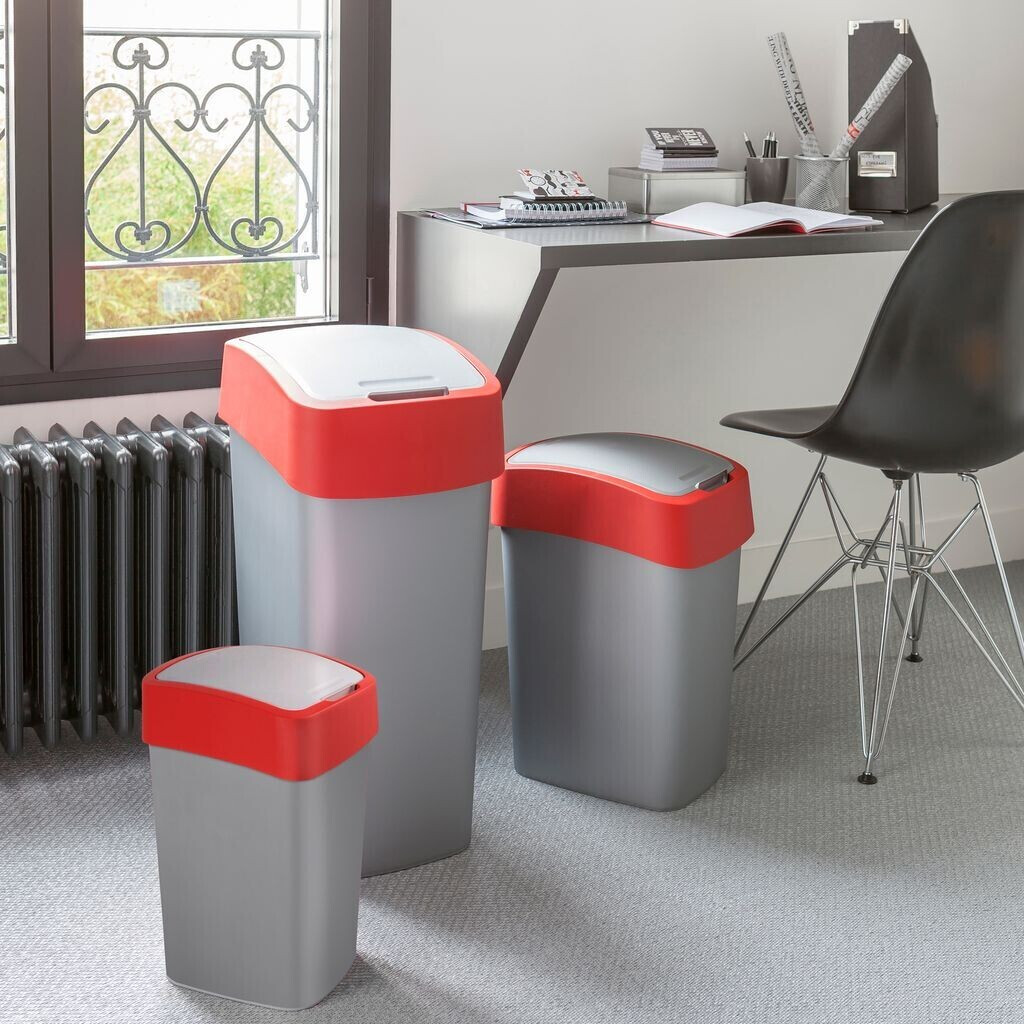 Curver Flip Bin - 10 L Silver/Red