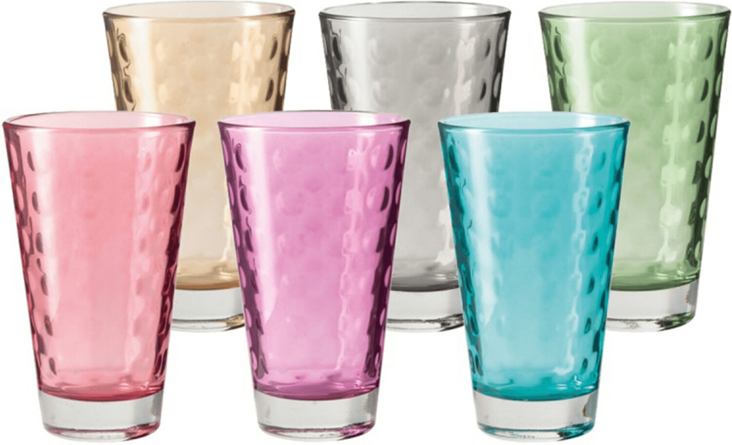 Leonardo Optic mug large multicolored set of 6