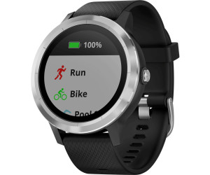Garmin V voactive 3 black silicone stainless steel a 209 19