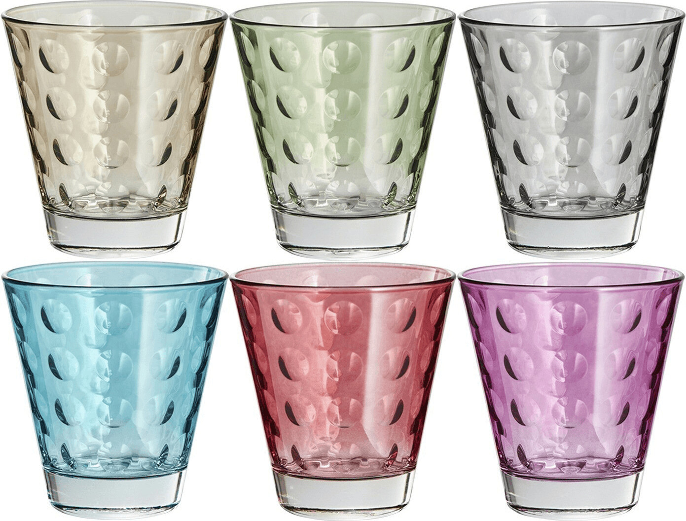 Leonardo Optic mug multicolored small set of 6