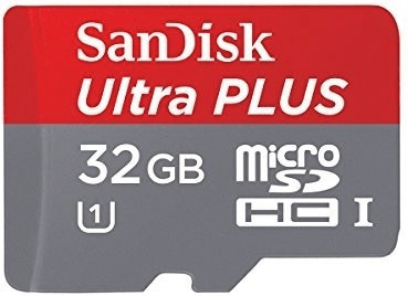 SanDisk Ultra PLUS MicroSDHC 32 Go 80 Mo/seconde UHS-I avec adaptateur SD