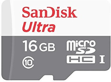 SanDisk Ultra microSDHC Class 10 UHS-I 16 Go + adaptateur (SDSQUNB-016G)