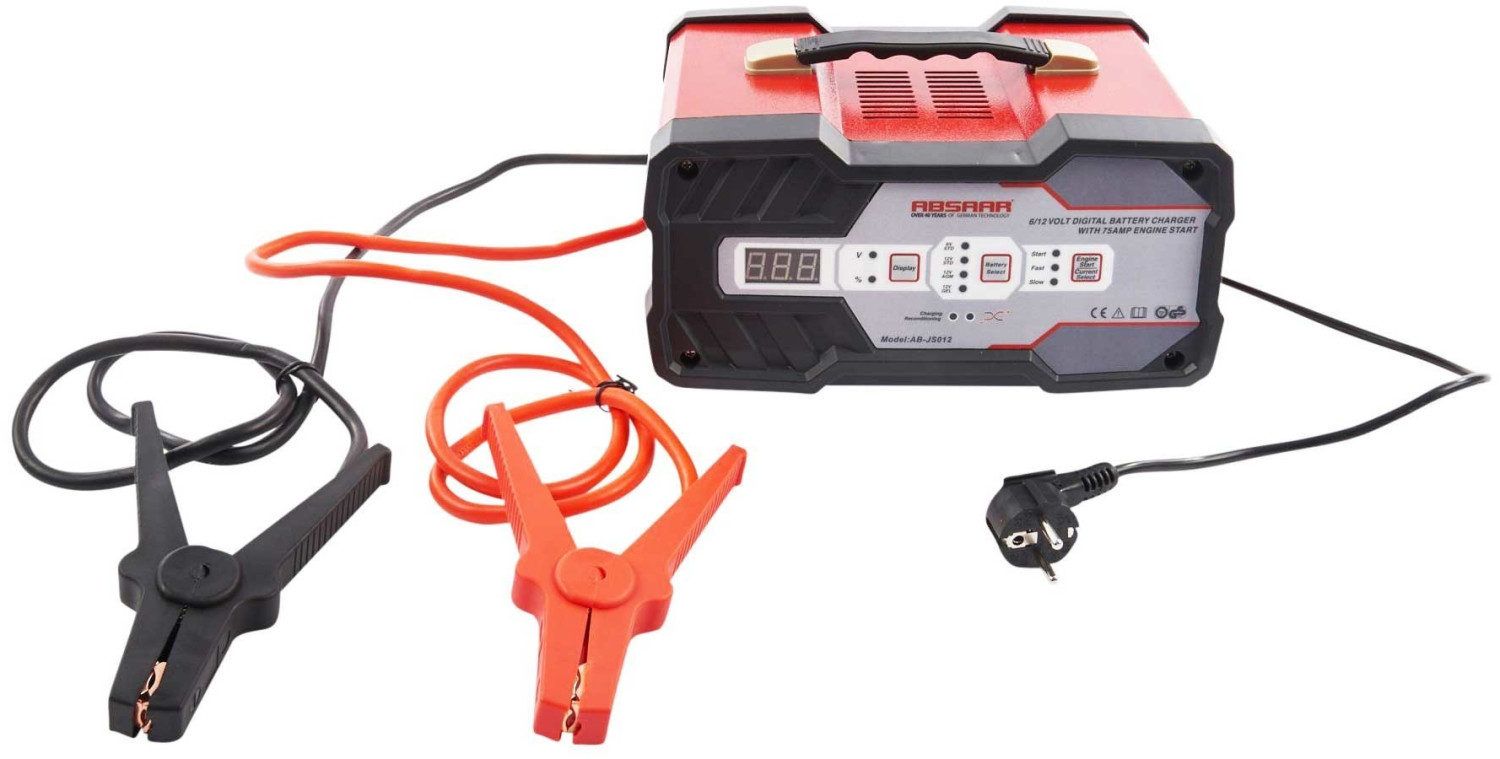 Absaar Batterieladegerät ohne Starthilfe - 6/12 Volt - 8 Ampere