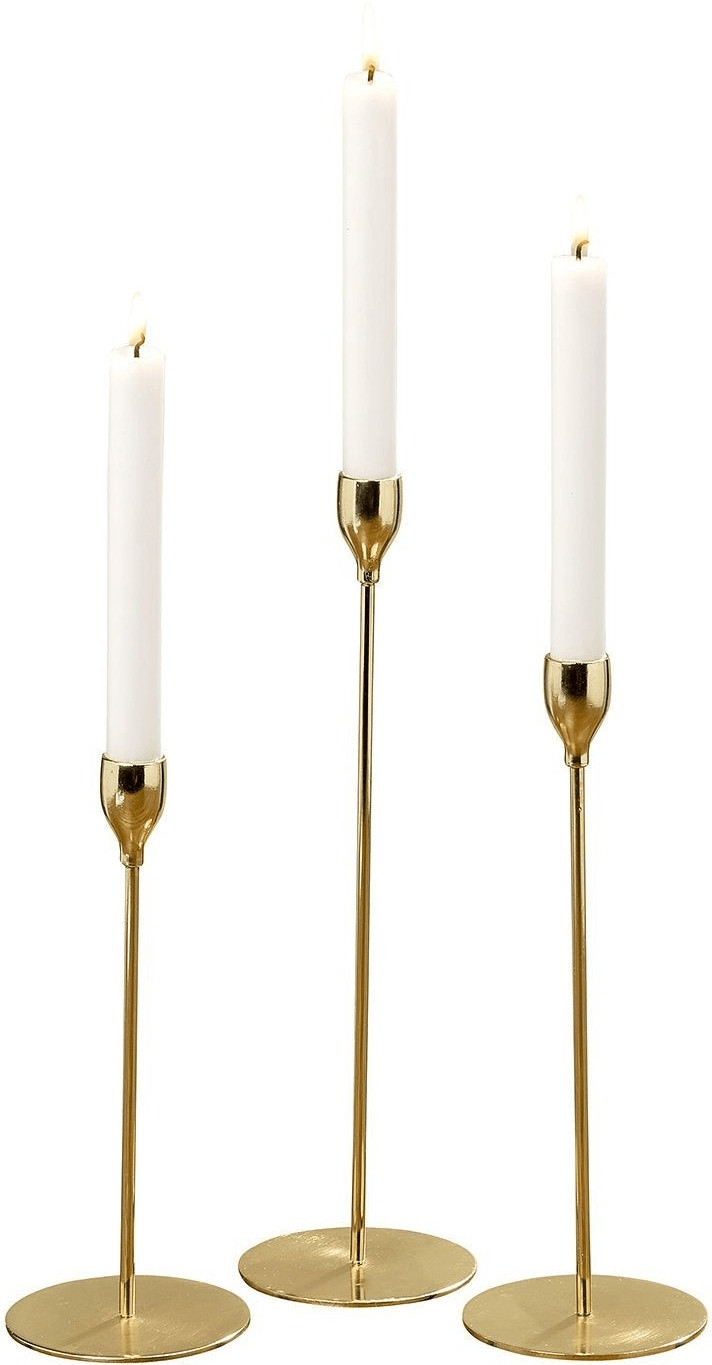 Mørteens Porte-bougie Lamborn 3 pièces or/métal