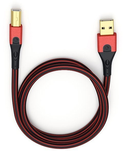 OEHLBACH Evolution C3 cavo USB 1 m USB A USB C Nero, Rosso