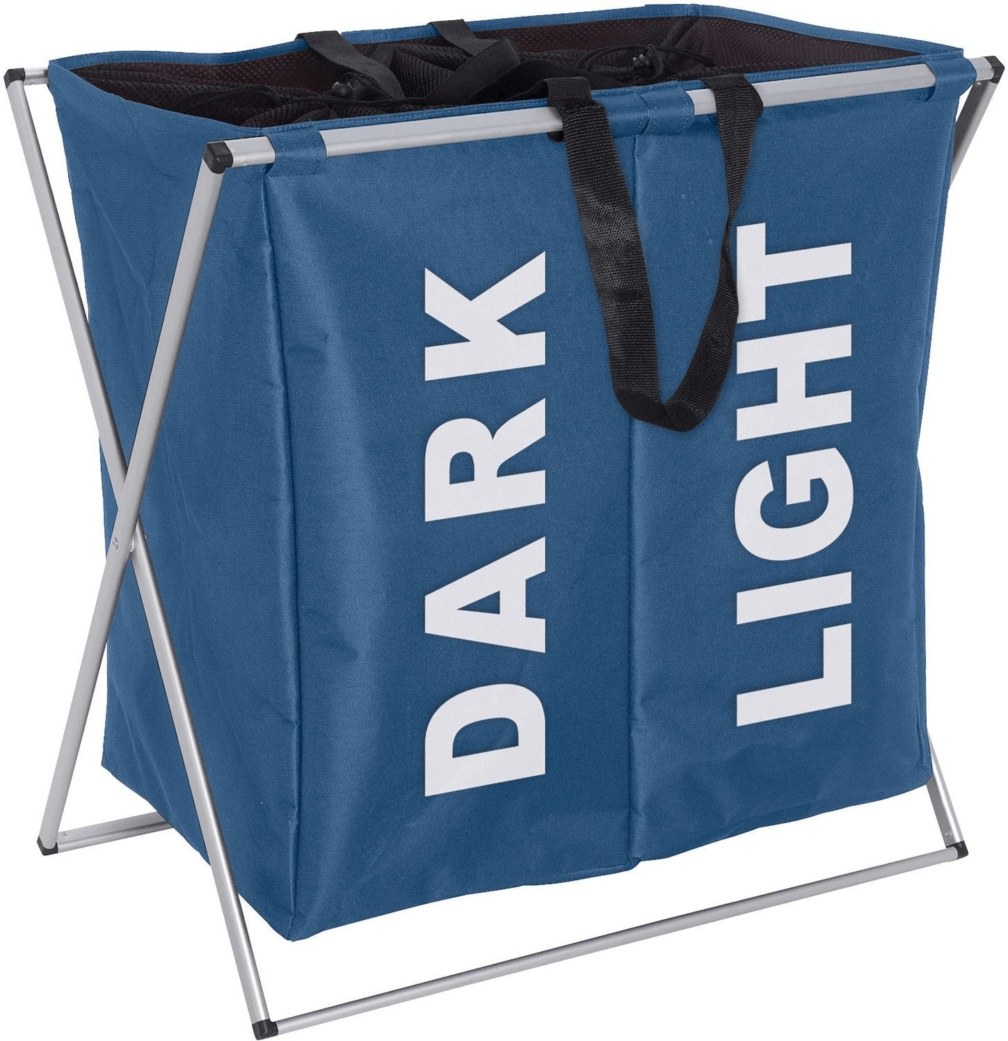 Wenko Duo Panier à linge bleu